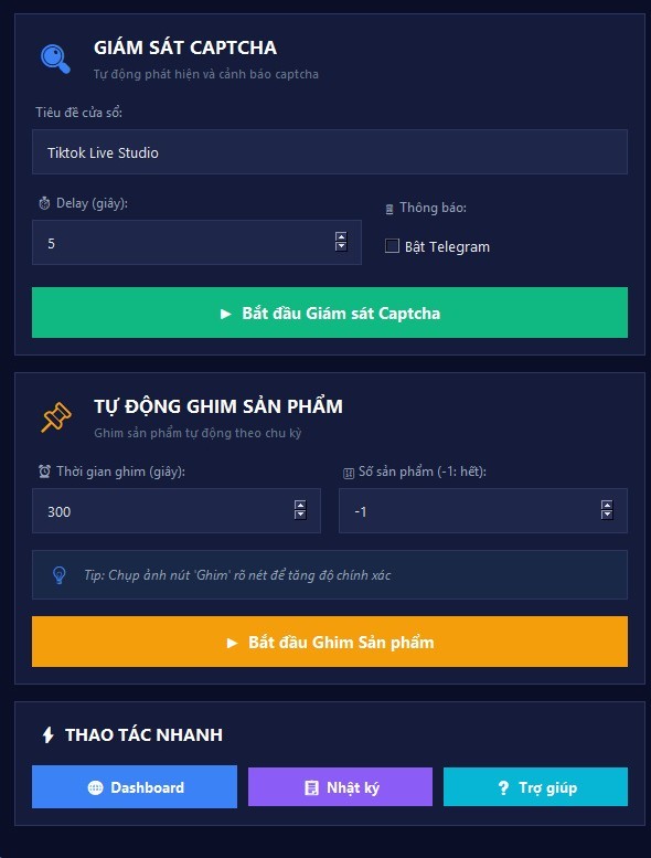 TOOL GIẢI CAPTCHA LIVE TIKTOK