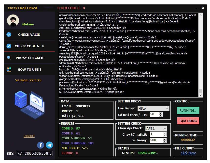 FB Email Linked Checker