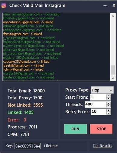 Check Valid Mail Instagram