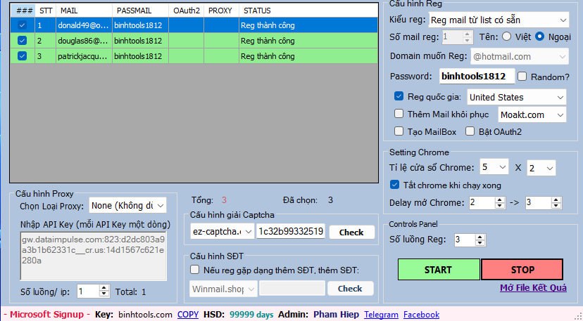Tool Reg Hotmail, Outlook
